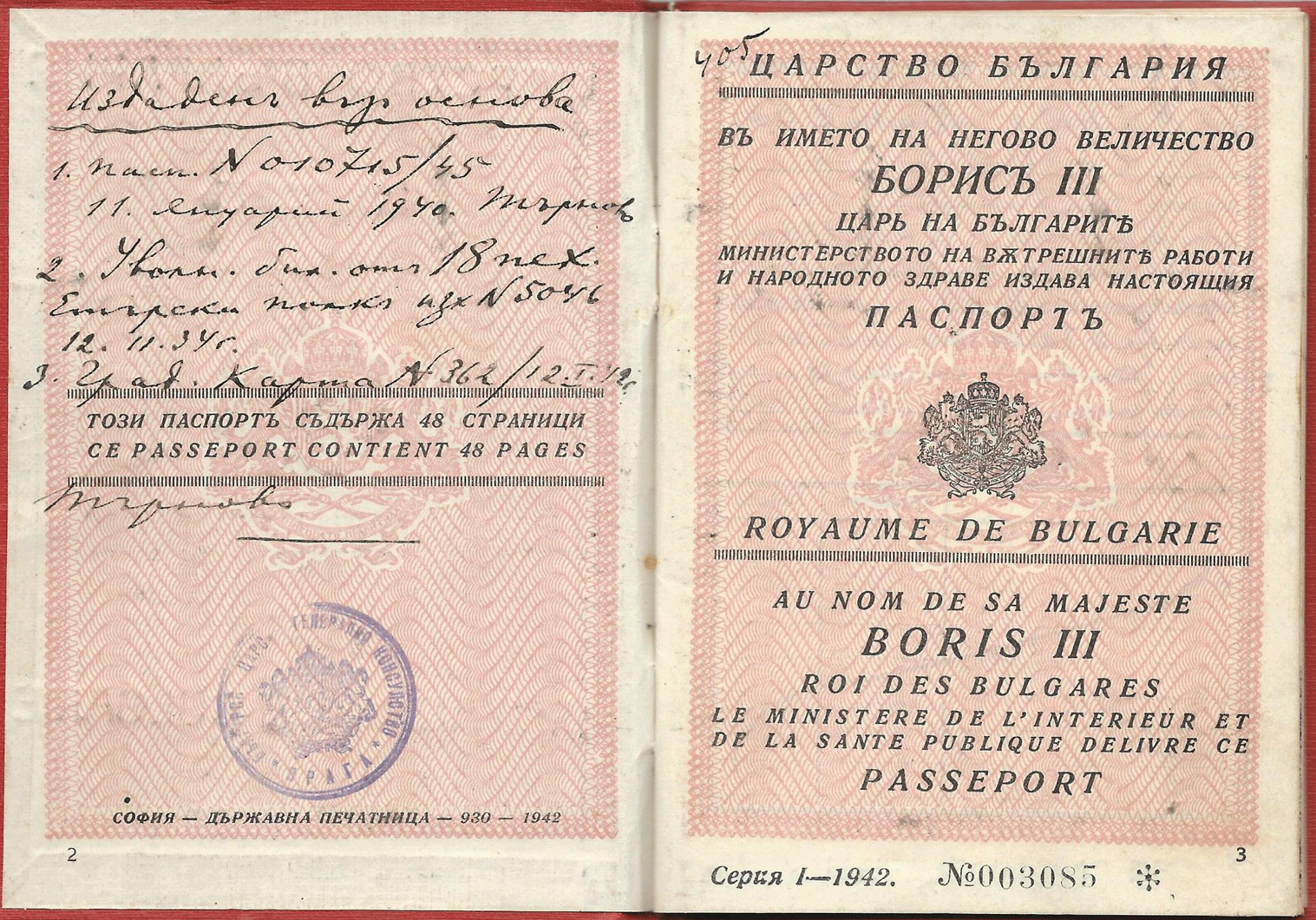 Axis consular passport 1942