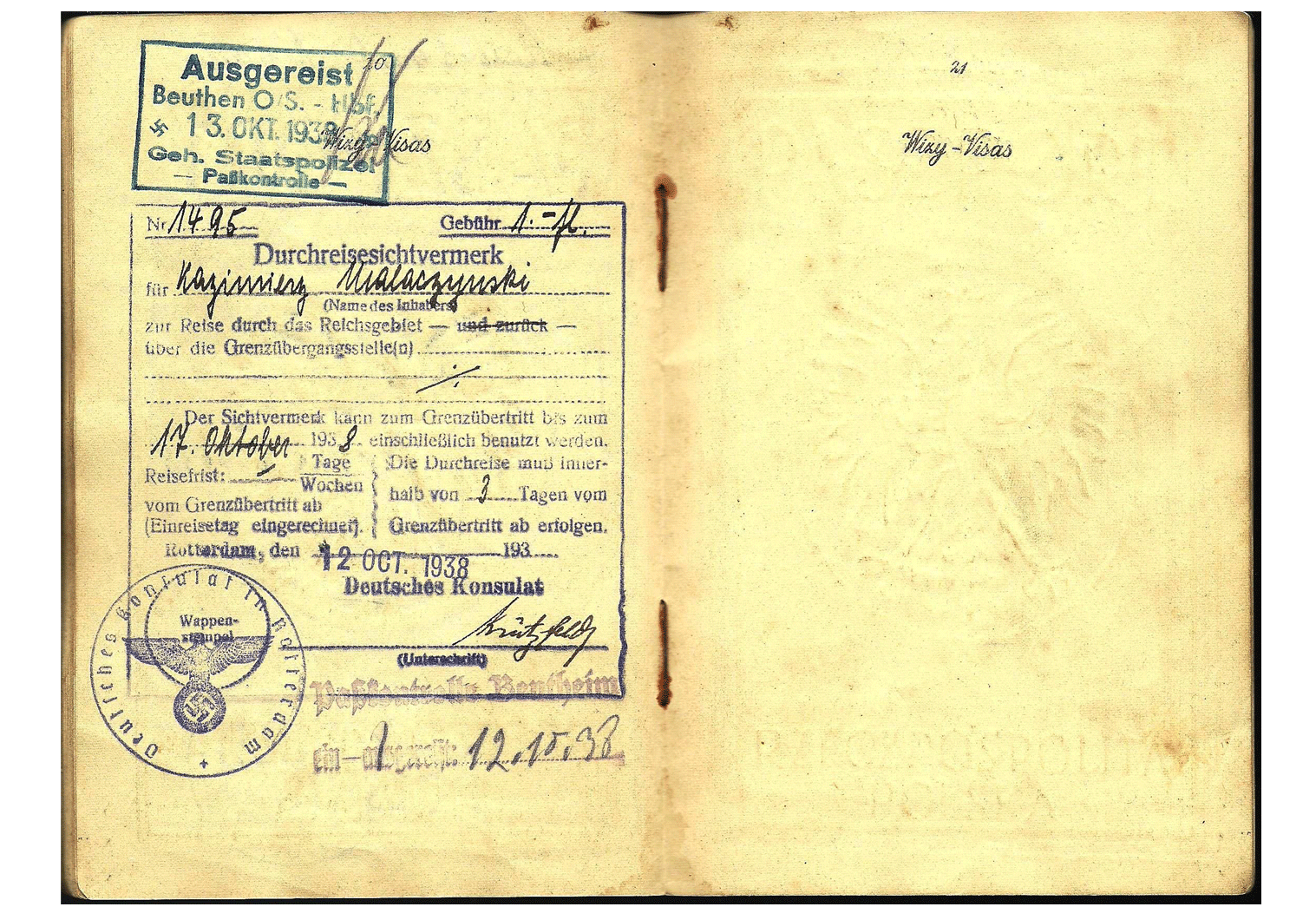 Gestapo passport