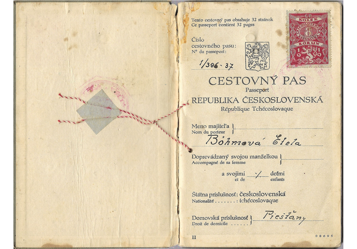 WW2 refugee passport