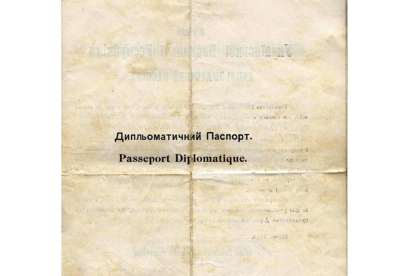 Ukrainian passport 1919