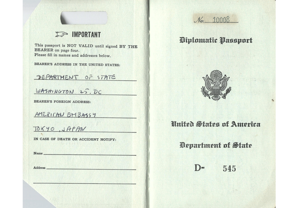 Superb Cold War US Diplomatic Passport Our Passports