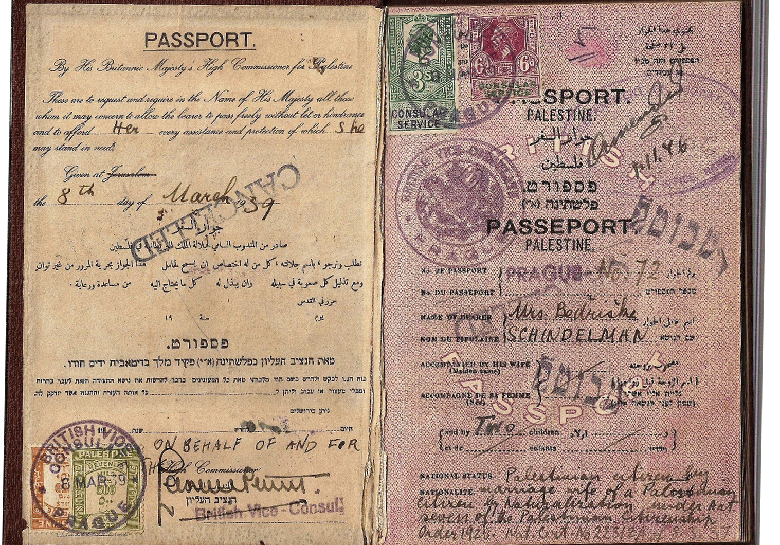 Mandate passport from Prague