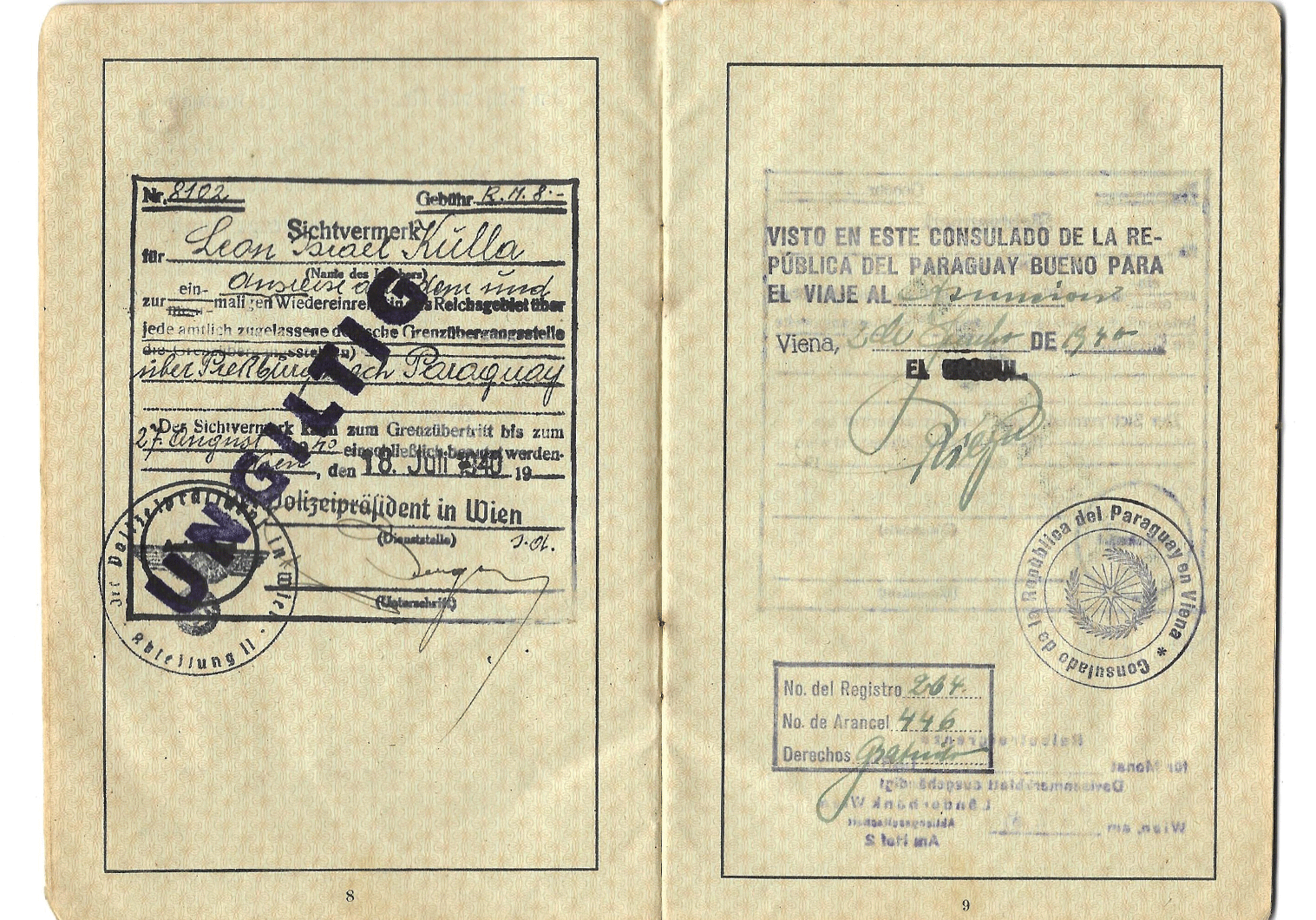 Dr. William Perl counterfeited Paraguayan visas.
