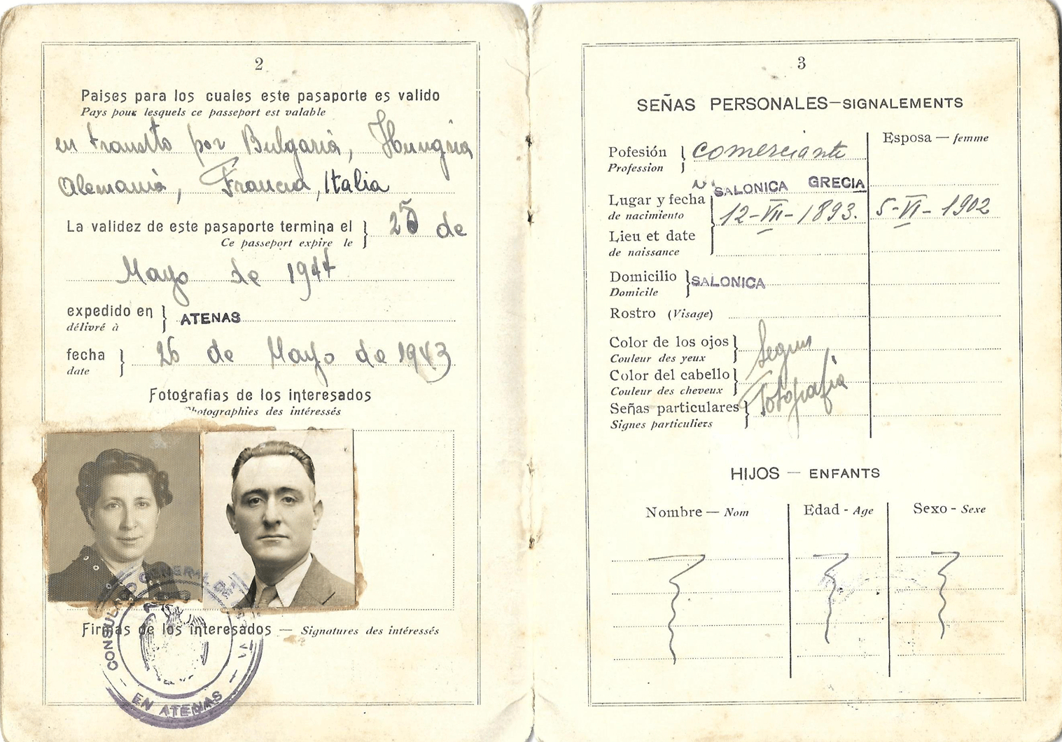 Spanish diplomat Sebastian de Romero life-saving passport.