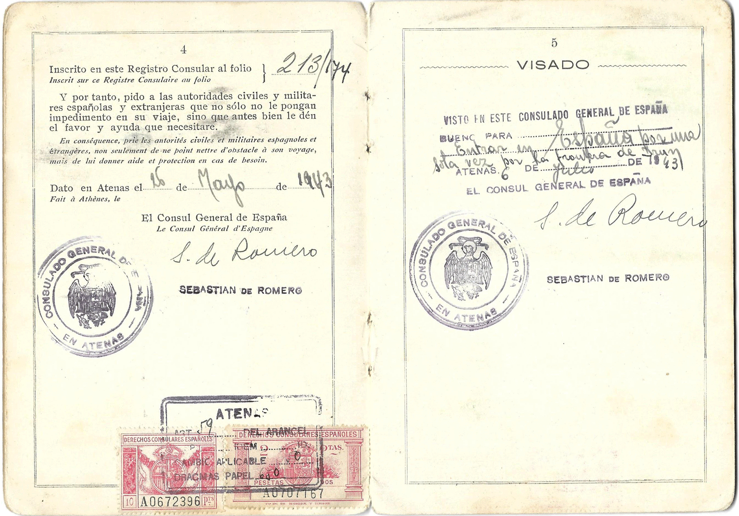 WW2 Jewish refugee life-saving passport